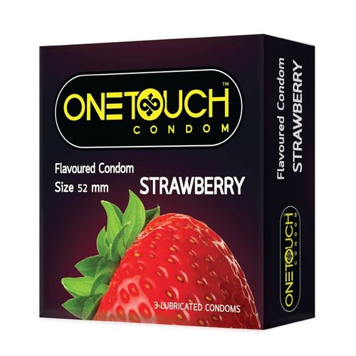 One Touch Steawberry 3Condoms