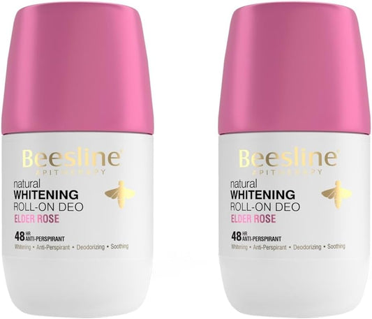 Beesline Roll On Skin Whitening Deodorant Elder Rose /2pcs