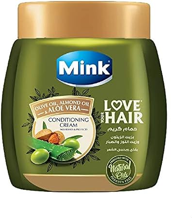Mink Love Your Hair Conditioning Cream with Olive Oil, Almond Oil and Aloe Vera /500ml