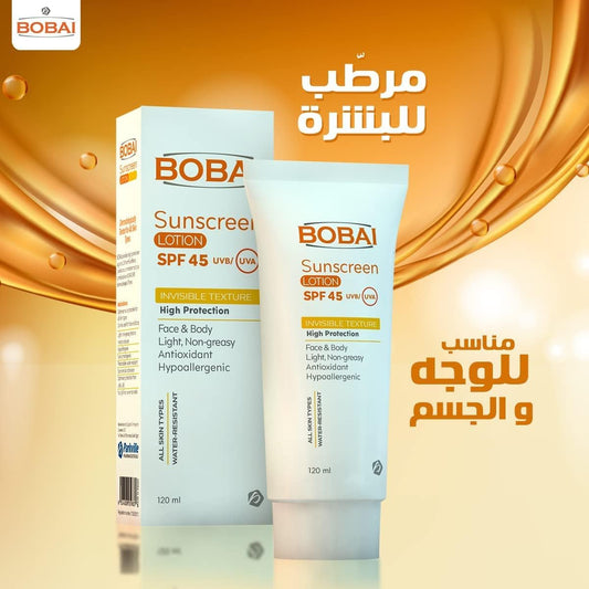 BOBAI Sunscreen Lotion For Face and Body SPF45 - (120ml)