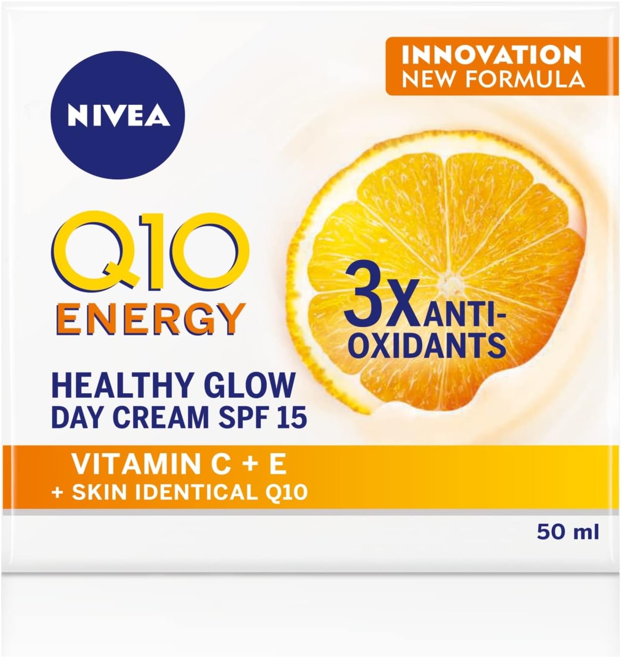 nivea q10 energy healthy glow spf15 day cream 50ml