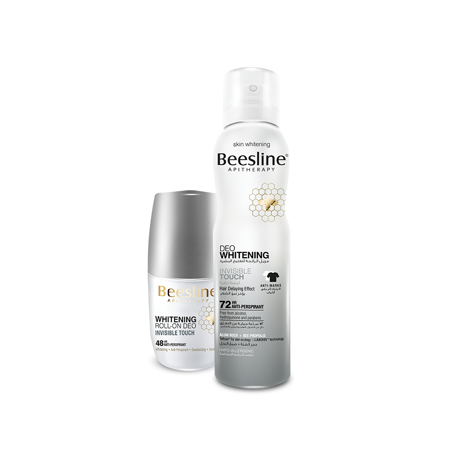 Beesline Antiperspirant set of Whitening Invisible Touch spray With Whitening Roll On Invisible Touch