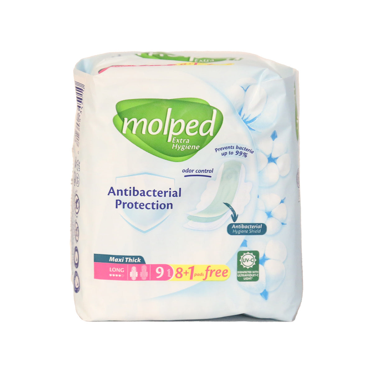MOLPED antipacterial maxi thick long 9pads