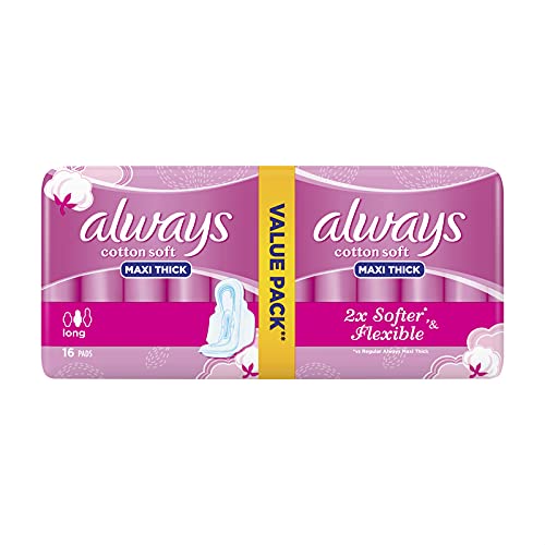 always maxi cotton long 16 pads offer