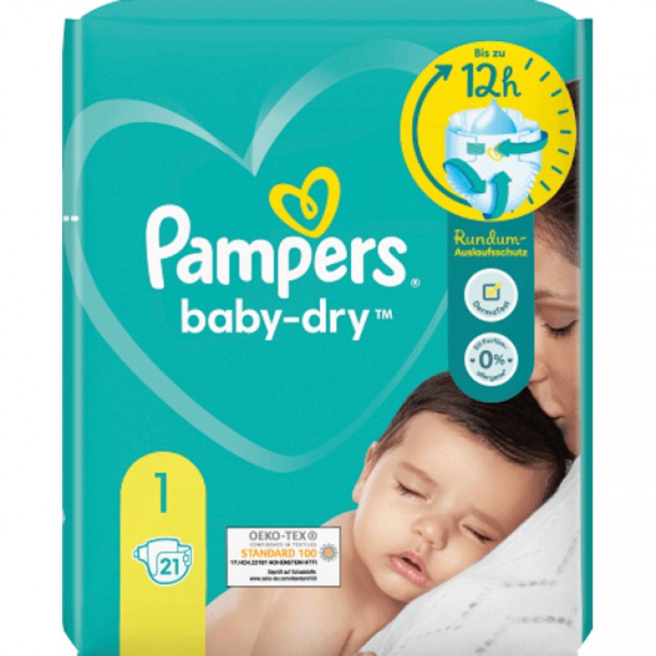 PAMPERS 1 NEW BABY 2-5KG 21PCS