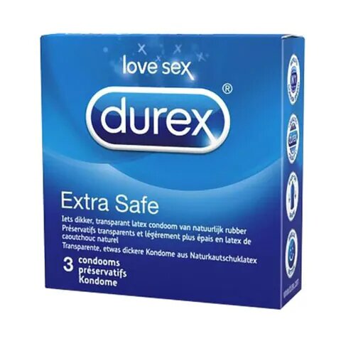 DUREX . EXTRA SAFE 3 CONDOMS