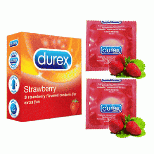 Durex 3 condom strawberry عرض