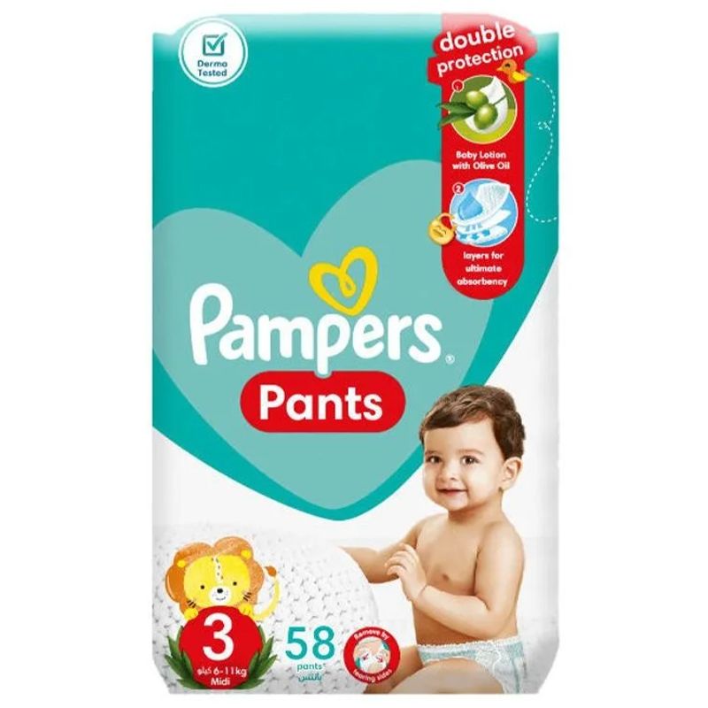 PAMPERS PANTS 3* 58 DIAPERS
