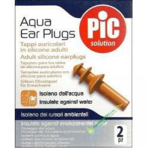 pic aqua adult silicone ear plugs 2pcs