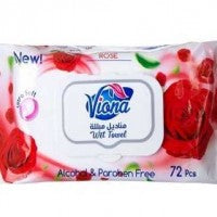 viona adult wet towel 72pcs rose