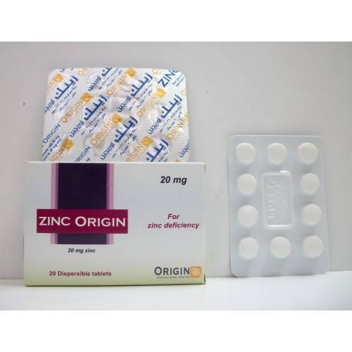 ZINC ORIGIN 20 MG 20 TAB